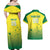 Custom Australia Cricket Couples Matching Off Shoulder Maxi Dress and Hawaiian Shirt Go Champions Aussies LT05 - Wonder Print Shop