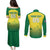 Custom Australia Cricket Couples Matching Puletasi and Long Sleeve Button Shirt Go Champions Aussies LT05 - Wonder Print Shop