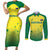 Custom Australia Cricket Couples Matching Short Sleeve Bodycon Dress and Long Sleeve Button Shirt Go Champions Aussies LT05 - Wonder Print Shop