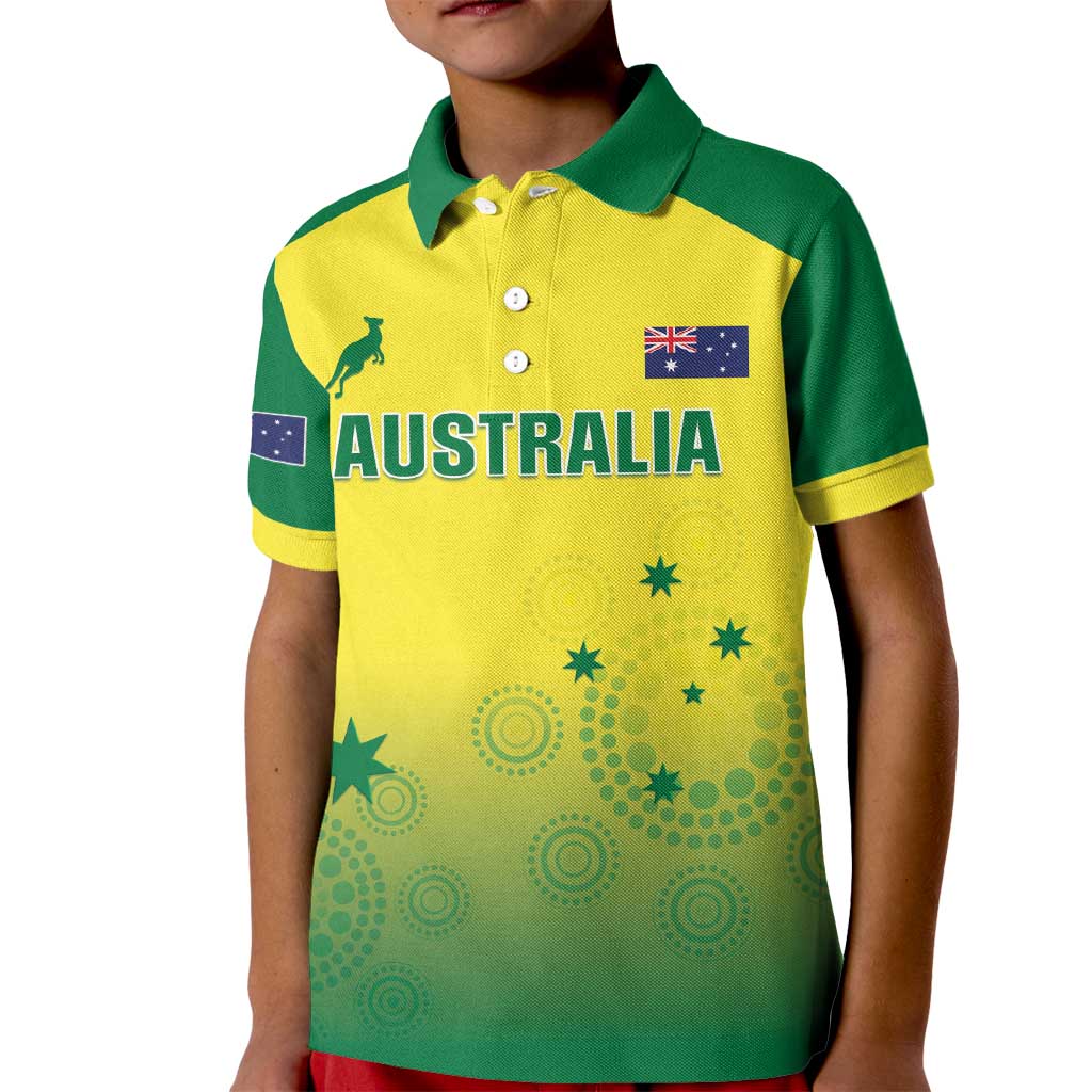 Custom Australia Cricket Kid Polo Shirt Go Champions Aussies LT05 - Wonder Print Shop