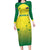 Custom Australia Cricket Long Sleeve Bodycon Dress Go Champions Aussies LT05 - Wonder Print Shop