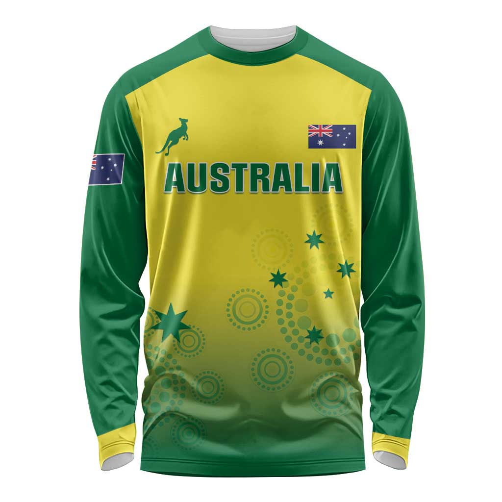 Custom Australia Cricket Long Sleeve Shirt Go Champions Aussies LT05 - Wonder Print Shop