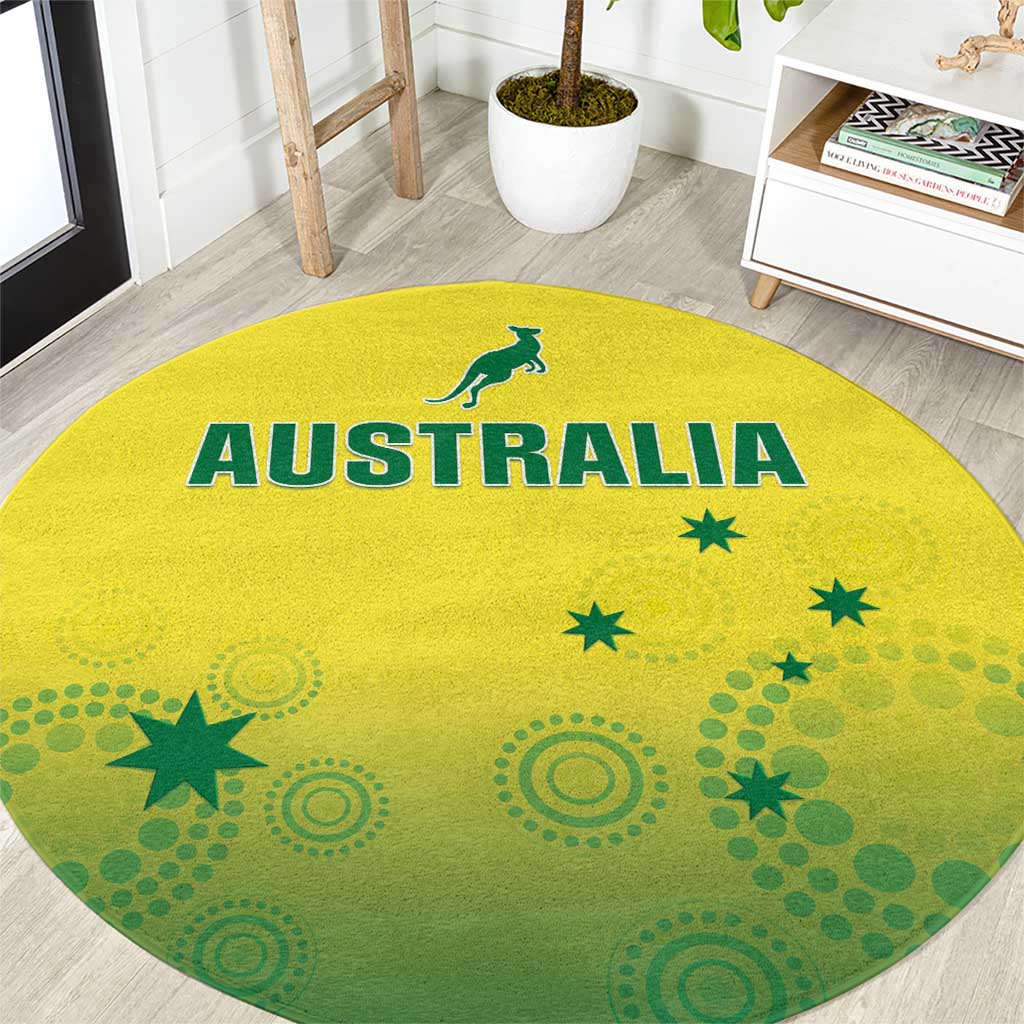 Custom Australia Cricket Round Carpet Go Champions Aussies