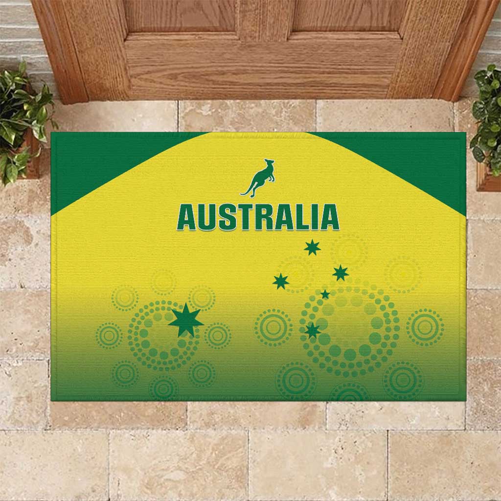 Custom Australia Cricket Rubber Doormat Go Champions Aussies