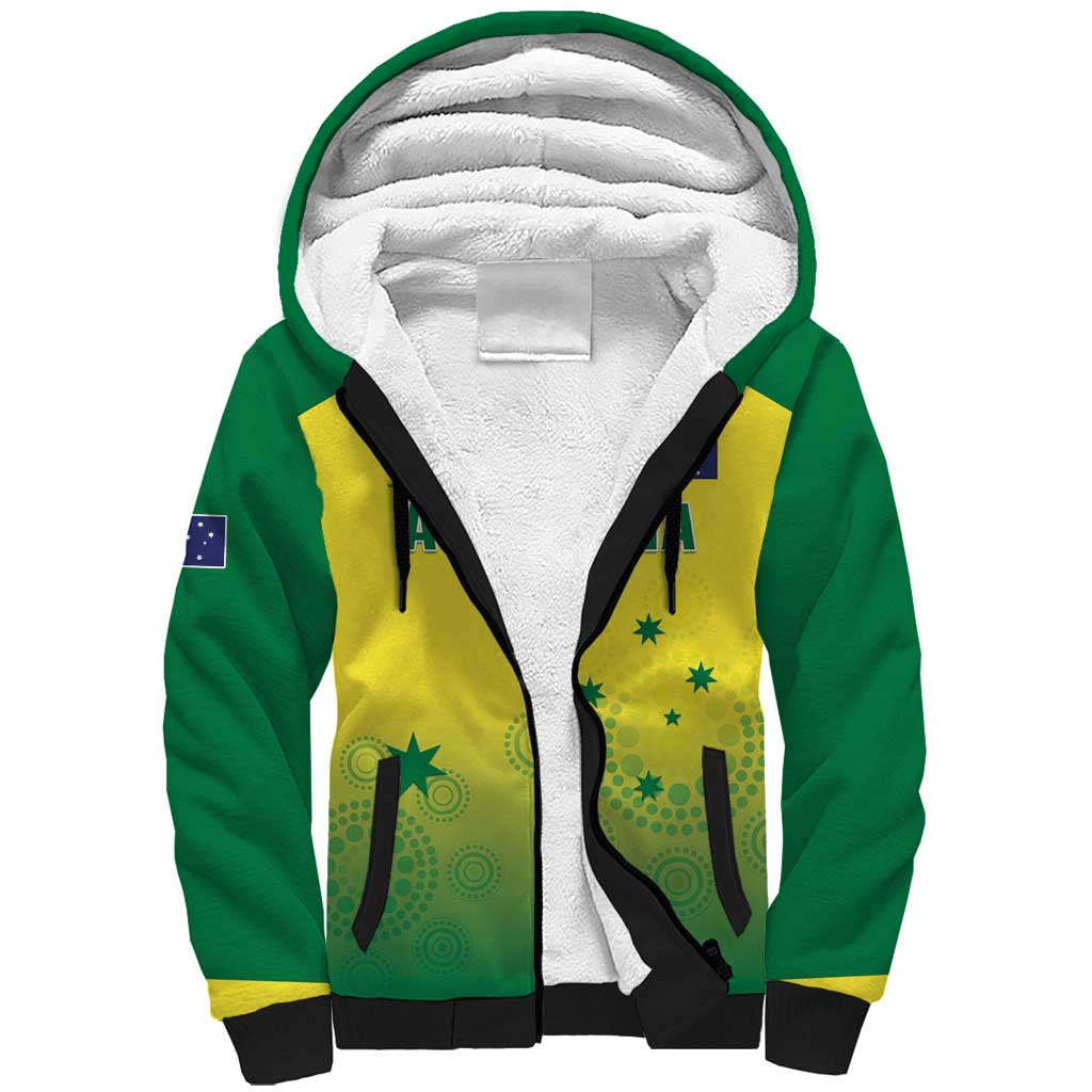 Custom Australia Cricket Sherpa Hoodie Go Champions Aussies