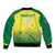 Custom Australia Cricket Sleeve Zip Bomber Jacket Go Champions Aussies LT05 - Wonder Print Shop