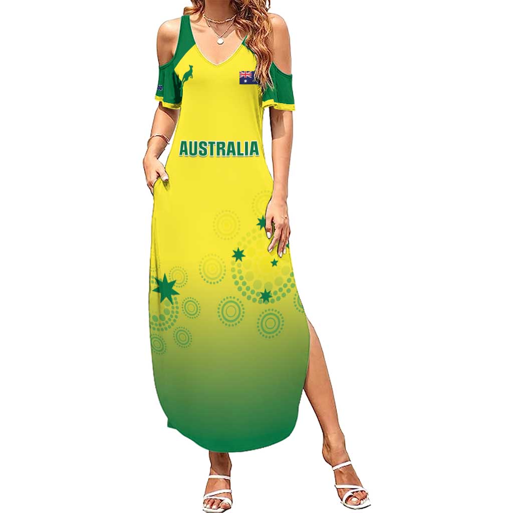 Custom Australia Cricket Summer Maxi Dress Go Champions Aussies