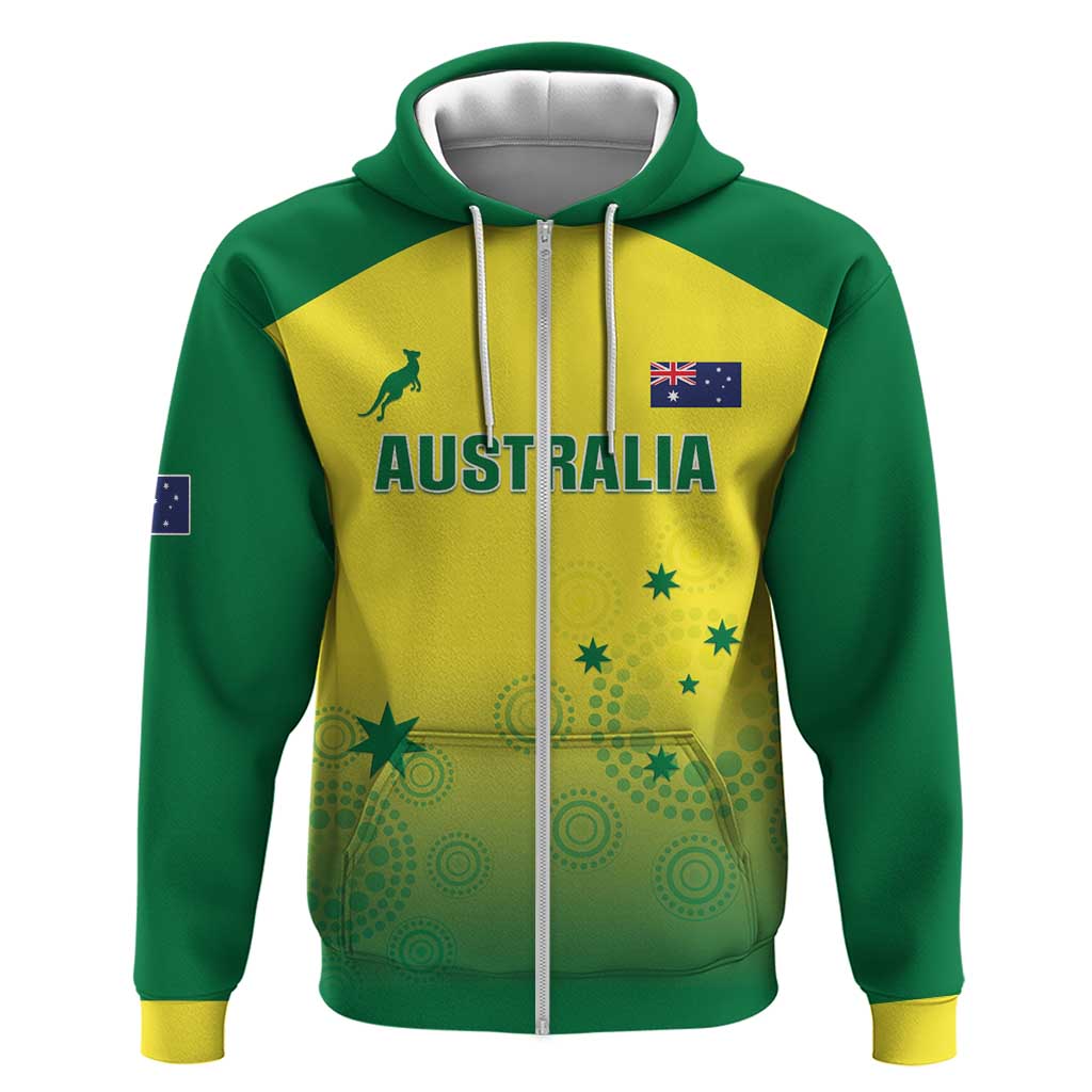 Custom Australia Cricket Zip Hoodie Go Champions Aussies