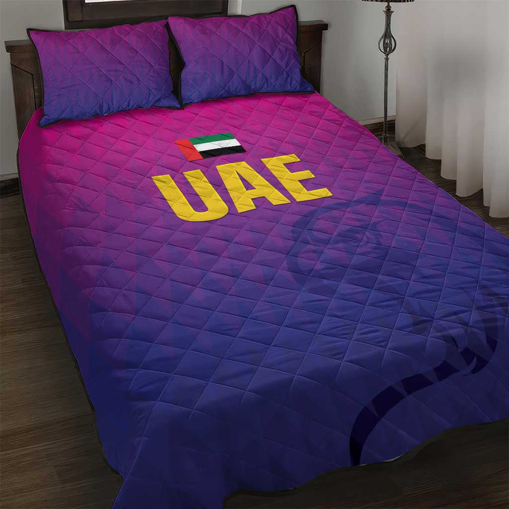 United Arab Emirates Cricket Quilt Bed Set Go Champions Sporty Style LT05 - Wonder Print Shop