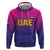 Custom United Arab Emirates Cricket Zip Hoodie Go Champions Sporty Style LT05 - Wonder Print Shop