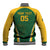 Custom South Africa Cricket Baseball Jacket Go Champions Protea Pattern LT05 - Wonder Print Shop