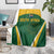 South Africa Cricket Blanket Go Champions Protea Pattern