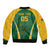 Custom South Africa Cricket Bomber Jacket Go Champions Protea Pattern LT05 - Wonder Print Shop