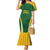 Custom South Africa Cricket Family Matching Mermaid Dress and Hawaiian Shirt Go Champions Protea Pattern LT05 - Wonder Print Shop