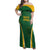 Custom South Africa Cricket Family Matching Off Shoulder Maxi Dress and Hawaiian Shirt Go Champions Protea Pattern LT05 - Wonder Print Shop