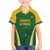 Custom South Africa Cricket Family Matching Puletasi and Hawaiian Shirt Go Champions Protea Pattern LT05 - Wonder Print Shop