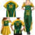 Custom South Africa Cricket Family Matching Summer Maxi Dress and Hawaiian Shirt Go Champions Protea Pattern LT05 - Wonder Print Shop