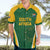 Custom South Africa Cricket Hawaiian Shirt Go Champions Protea Pattern LT05 - Wonder Print Shop