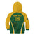 Custom South Africa Cricket Kid Hoodie Go Champions Protea Pattern LT05 - Wonder Print Shop