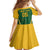 Custom South Africa Cricket Kid Short Sleeve Dress Go Champions Protea Pattern LT05 - Wonder Print Shop