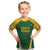 Custom South Africa Cricket Kid T Shirt Go Champions Protea Pattern LT05 - Wonder Print Shop