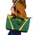 South Africa Cricket Leather Tote Bag Go Champions Protea Pattern LT05 - Wonder Print Shop