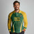 Custom South Africa Cricket Long Sleeve Polo Shirt Go Champions Protea Pattern LT05 - Wonder Print Shop