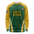 Custom South Africa Cricket Long Sleeve Shirt Go Champions Protea Pattern LT05 - Wonder Print Shop