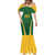 Custom South Africa Cricket Mermaid Dress Go Champions Protea Pattern LT05 - Wonder Print Shop