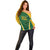 Custom South Africa Cricket Off Shoulder Sweater Go Champions Protea Pattern