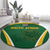 South Africa Cricket Round Carpet Go Champions Protea Pattern