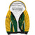 Custom South Africa Cricket Sherpa Hoodie Go Champions Protea Pattern