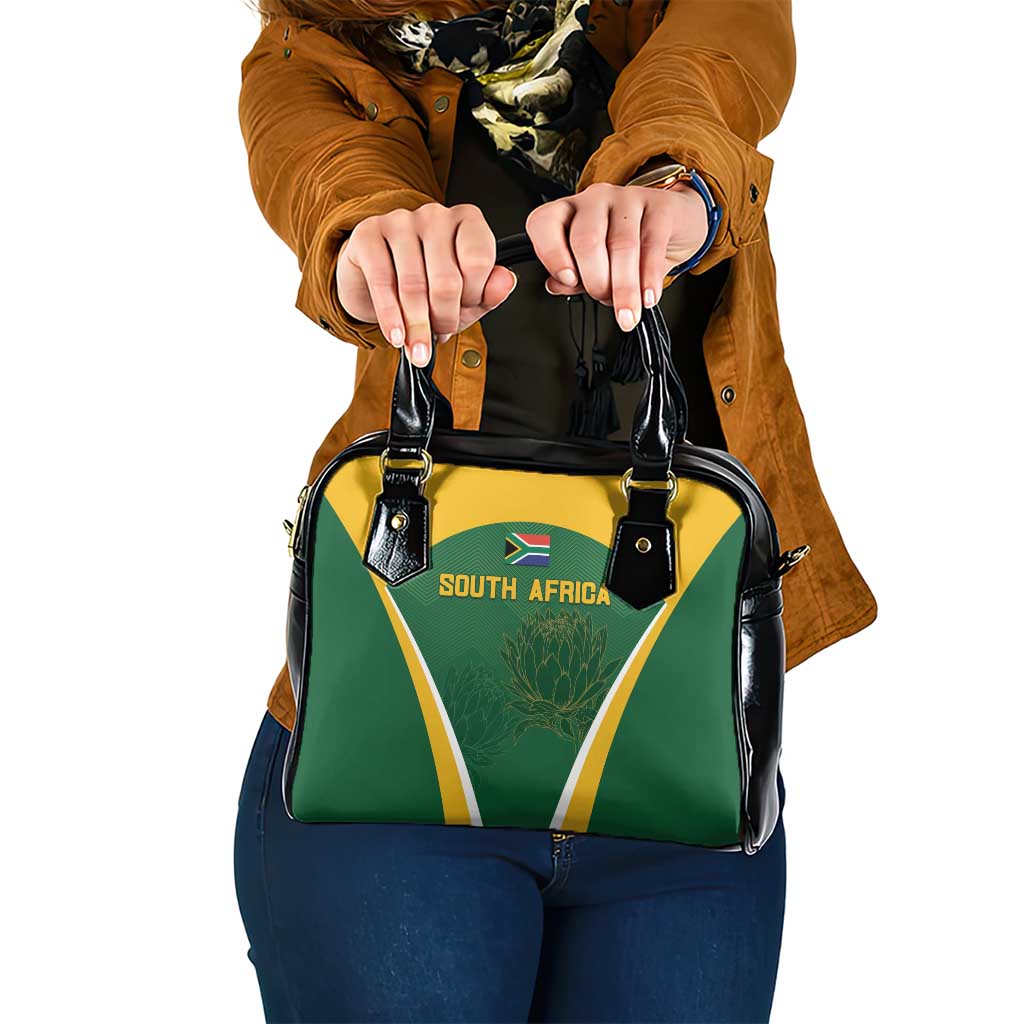 South Africa Cricket Shoulder Handbag Go Champions Protea Pattern