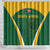 South Africa Cricket Shower Curtain Go Champions Protea Pattern