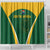 South Africa Cricket Shower Curtain Go Champions Protea Pattern