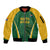 Custom South Africa Cricket Sleeve Zip Bomber Jacket Go Champions Protea Pattern LT05 - Wonder Print Shop