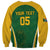 Custom South Africa Cricket Sweatshirt Go Champions Protea Pattern