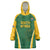 Custom South Africa Cricket Wearable Blanket Hoodie Go Champions Protea Pattern LT05 - Wonder Print Shop