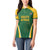 Custom South Africa Cricket Women Polo Shirt Go Champions Protea Pattern