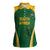 Custom South Africa Cricket Women Sleeveless Polo Shirt Go Champions Protea Pattern