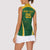 Custom South Africa Cricket Women Sleeveless Polo Shirt Go Champions Protea Pattern