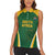 Custom South Africa Cricket Women Sleeveless Polo Shirt Go Champions Protea Pattern