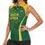 Custom South Africa Cricket Women Sleeveless Polo Shirt Go Champions Protea Pattern