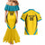 Custom Bahamas Football Couples Matching Mermaid Dress and Hawaiian Shirt Go Champions Baha Boyz