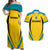 Custom Bahamas Football Couples Matching Off Shoulder Maxi Dress and Hawaiian Shirt Go Champions Baha Boyz