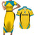 Custom Bahamas Football Couples Matching Short Sleeve Bodycon Dress and Hawaiian Shirt Go Champions Baha Boyz