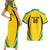 Custom Bahamas Football Couples Matching Short Sleeve Bodycon Dress and Hawaiian Shirt Go Champions Baha Boyz