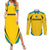 Custom Bahamas Football Couples Matching Summer Maxi Dress and Long Sleeve Button Shirt Go Champions Baha Boyz