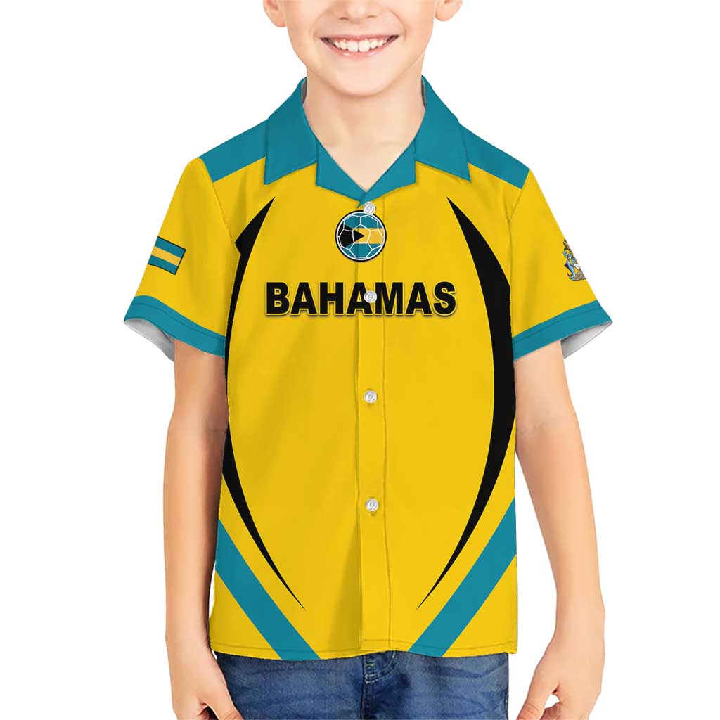 Custom Bahamas Football Kid Hawaiian Shirt Go Champions Baha Boyz