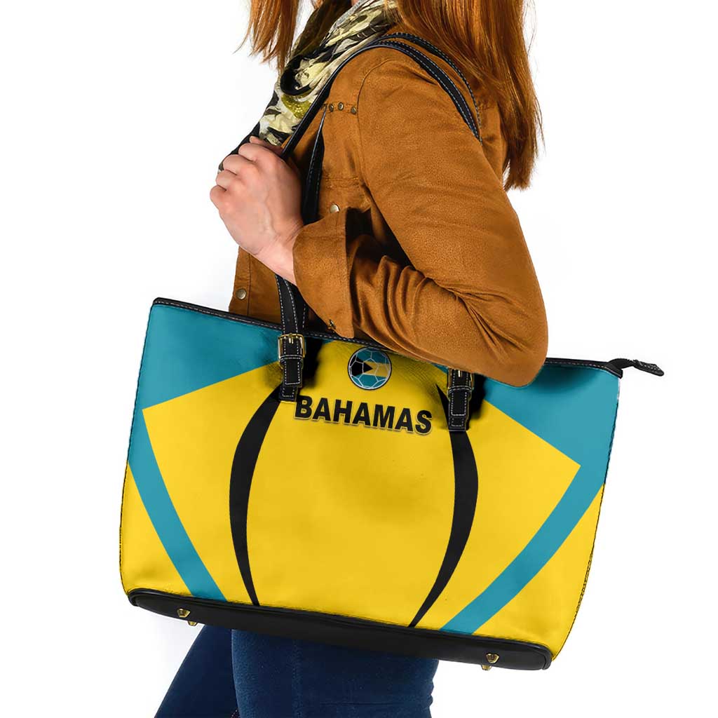 Bahamas Football Leather Tote Bag Go Champions Baha Boyz